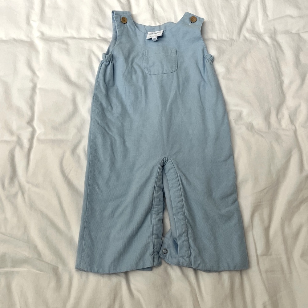 Little English light corduroy overall in baby blue